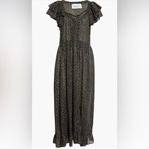 NWT Étoile Isabel Marant Godralia Floral Ruffled A-Line Midi Dress